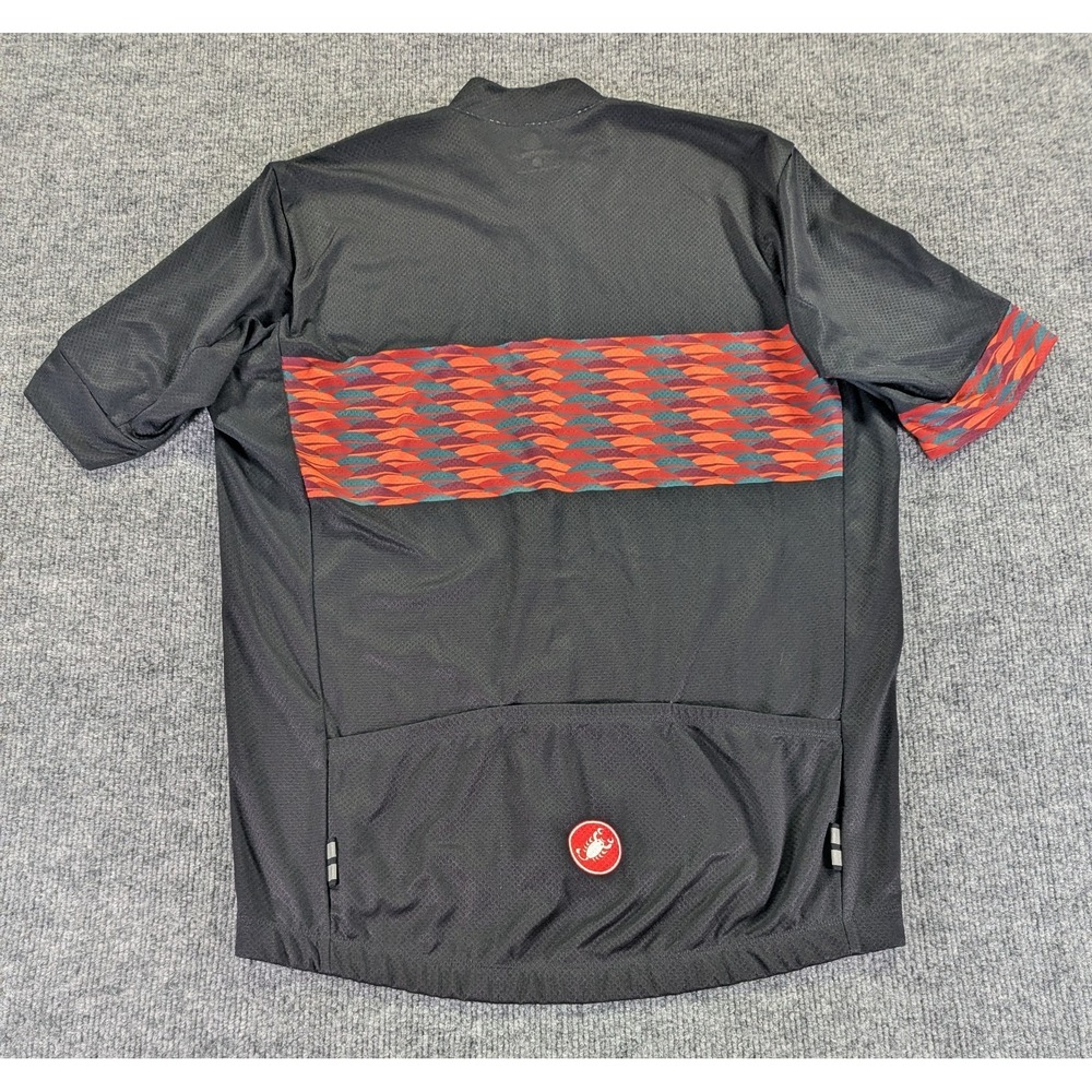 Castelli Competizione Short Sleeve Cycling Jersey Men's Size XL Black Geometric - Picture 7 of 16